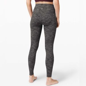 Lululemon 25” align leggings in dark grey “wee are from space nimbus battleship”